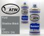 Preview: Ford, Shadow Black, G1 (2023 / 24): 400ml Sprühdose + 400ml Klarlack - Set, von ATW Autoteile West.